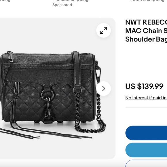 😍🌻 Rebecca Minkoff Quilted Black Crossbody Bag - Picture 8 of 9
